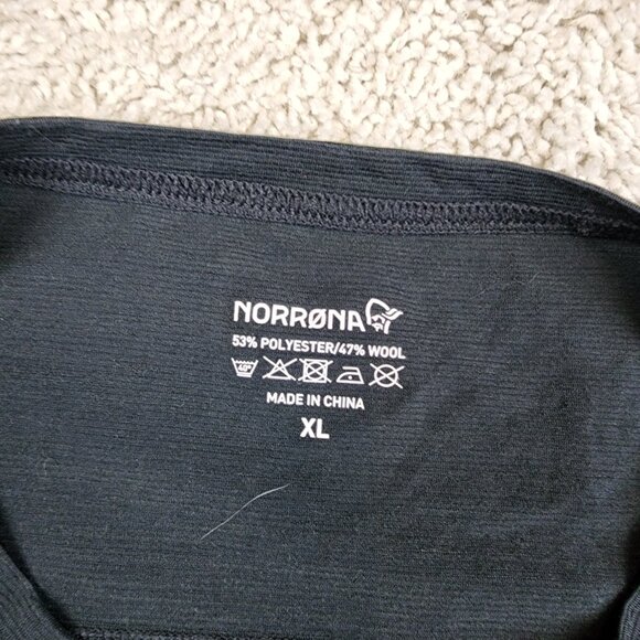 Norrona Women's Warmwool2 Stretch Long Sleeve Sz XL Navy Wool Blend size XL Nice - Picture 4 of 6